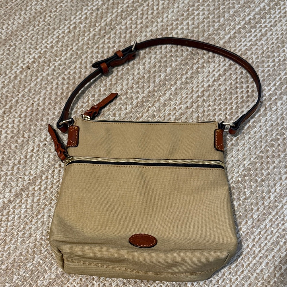 Dooney & Bourke Tan Nylon Shoulder Bag